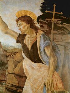 The Baptism of Christ, detail of Saint-John the Baptist, 1470-80 